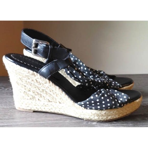 Laura Ashley espadrille wedge shoes Size 9.5 - Picture 2 of 8